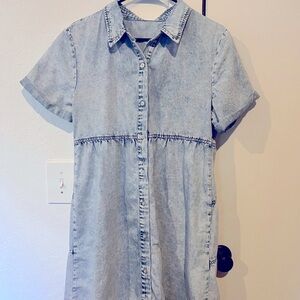 Denim Button-Up Dress